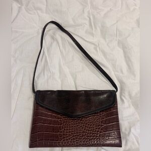 Vintage cute little Croc-Embossed Shoulder Bag